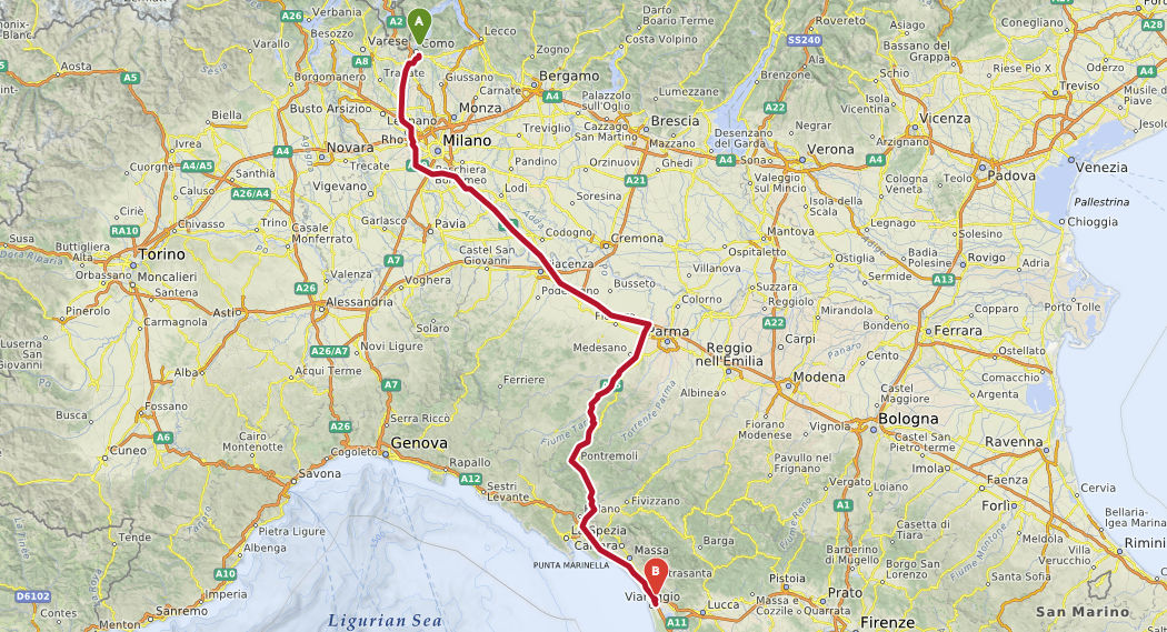 italien toskana route1