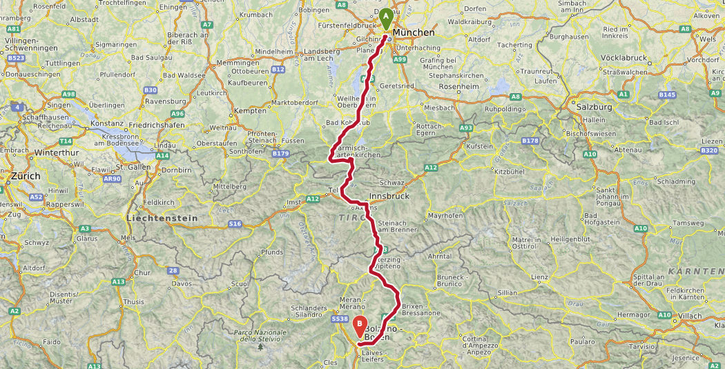 austria toscana route2