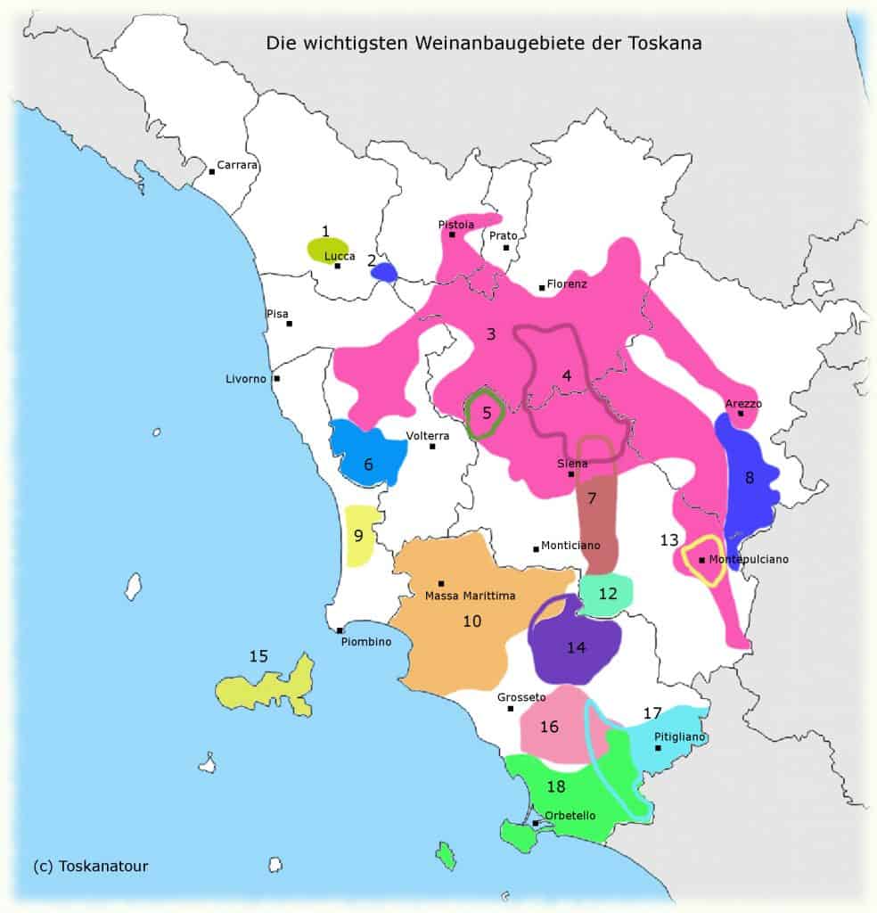 Tuscany wine regions