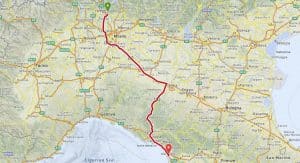 Italien Toscana rute1