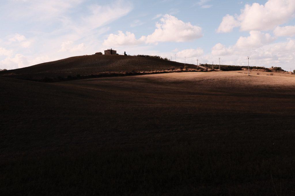 House on a hill in tuscany