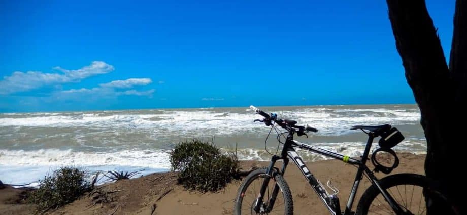 Mountainbike am Meer