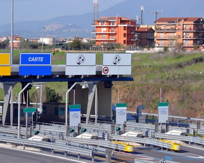 Mautstation in Italien
