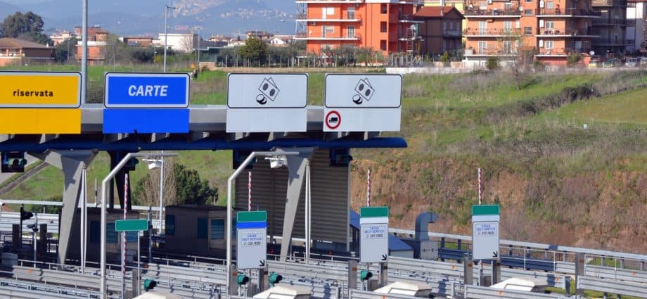 Mautstation in Italien