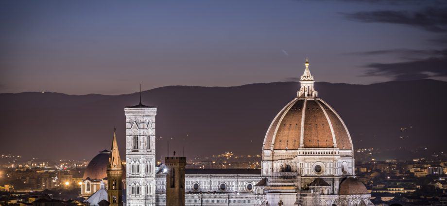 katedra we florencji, katedra, noc