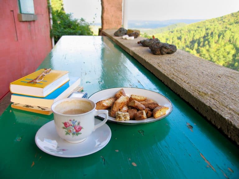 Essen auf der Veranda